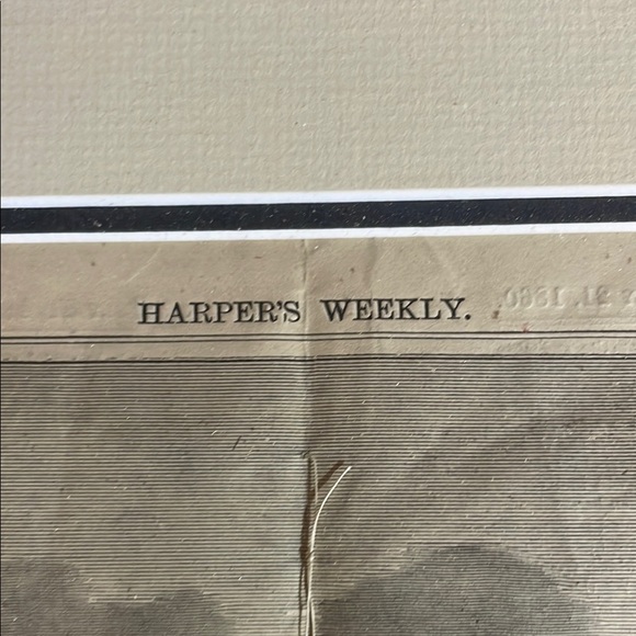 Staten Island NY History! Framed Antique Original Harper’s Weekly Cover - Picture 2 of 4